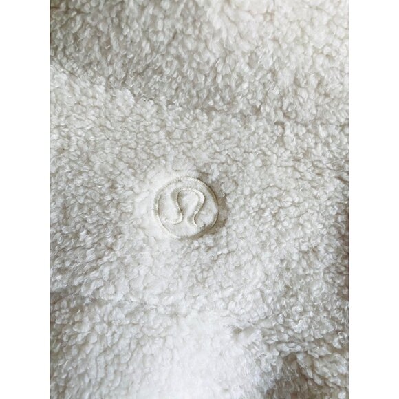Lululemon Scuba Fleece Half Zip Pullover Womens Size M/L Cream - Picture 6 of 11